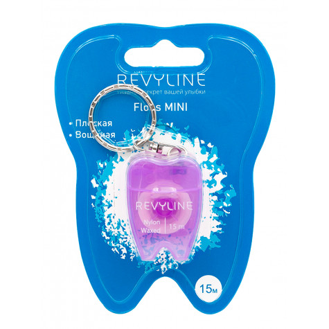 Зубная нить вощеная Revyline floss mini, 15 m, сиреневая