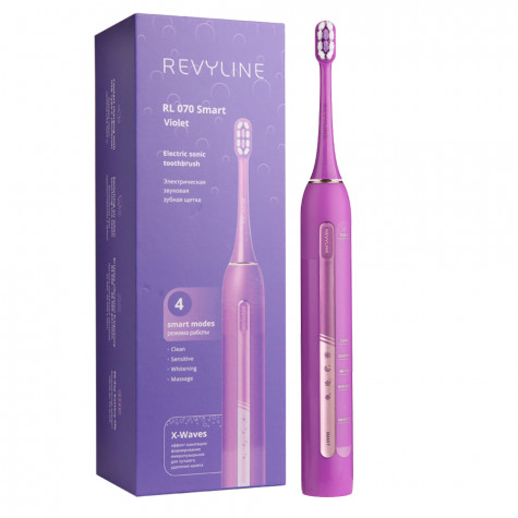 Электрическая звуковая зубная щётка Revyline RL 070 Violet